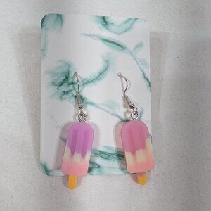 Pink/Purple Ice Cream Cone Earrings